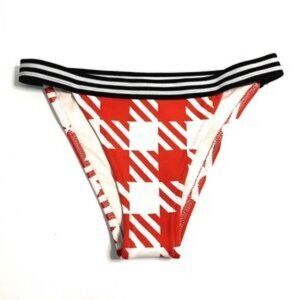 Solid & Striped The Meghan Bikini Bottom Lipstick Gingham Size Medium